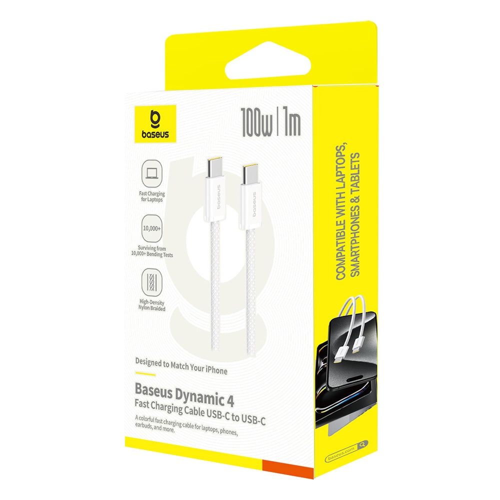 USB-C Daten- und Ladekabel - USB-C Baseus Dynamic 4 Series, 100W, 1m, Weiß P10381400211-00