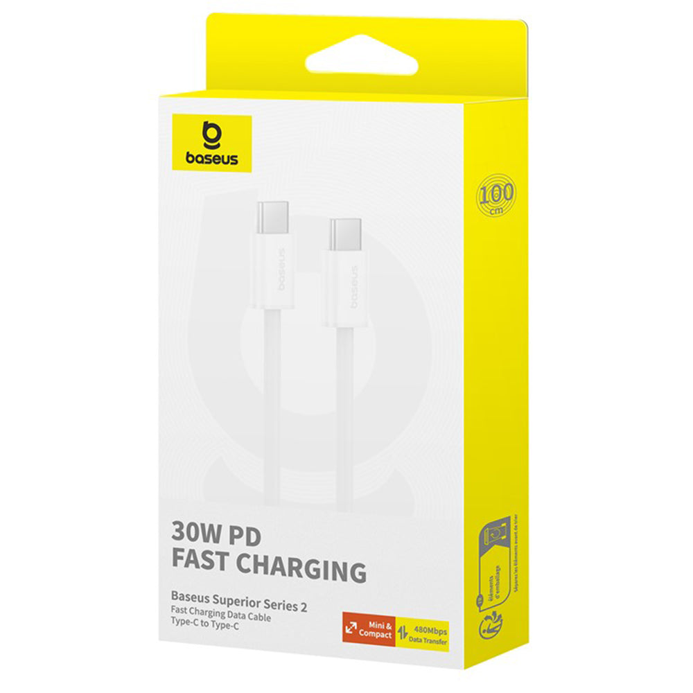 USB-C Daten- und Ladekabel - USB-C Baseus Superior Series 2, 30W, 1m, Weiß P10365200211-00