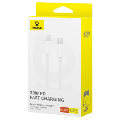 USB-C Daten- und Ladekabel - USB-C Baseus Superior Series 2, 30W, 1m, Weiß P10365200211-00