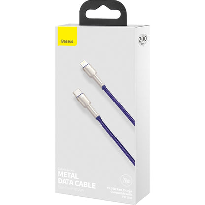 USB-C - Lightning Daten- und Ladekabel Baseus Cafule Metal Series, 20W, 2m, Lila CATLJK-B05