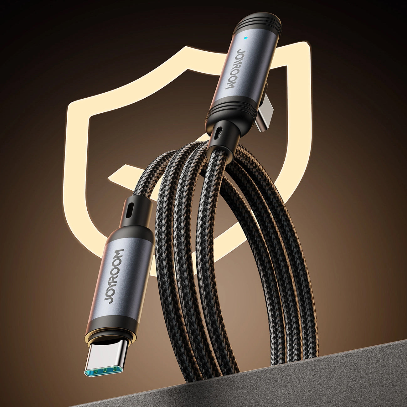 USB-C Data and Charging Cable - USB-C Joyroom S-A56 EnjoyX Angled, 60W, 1.2m, Black