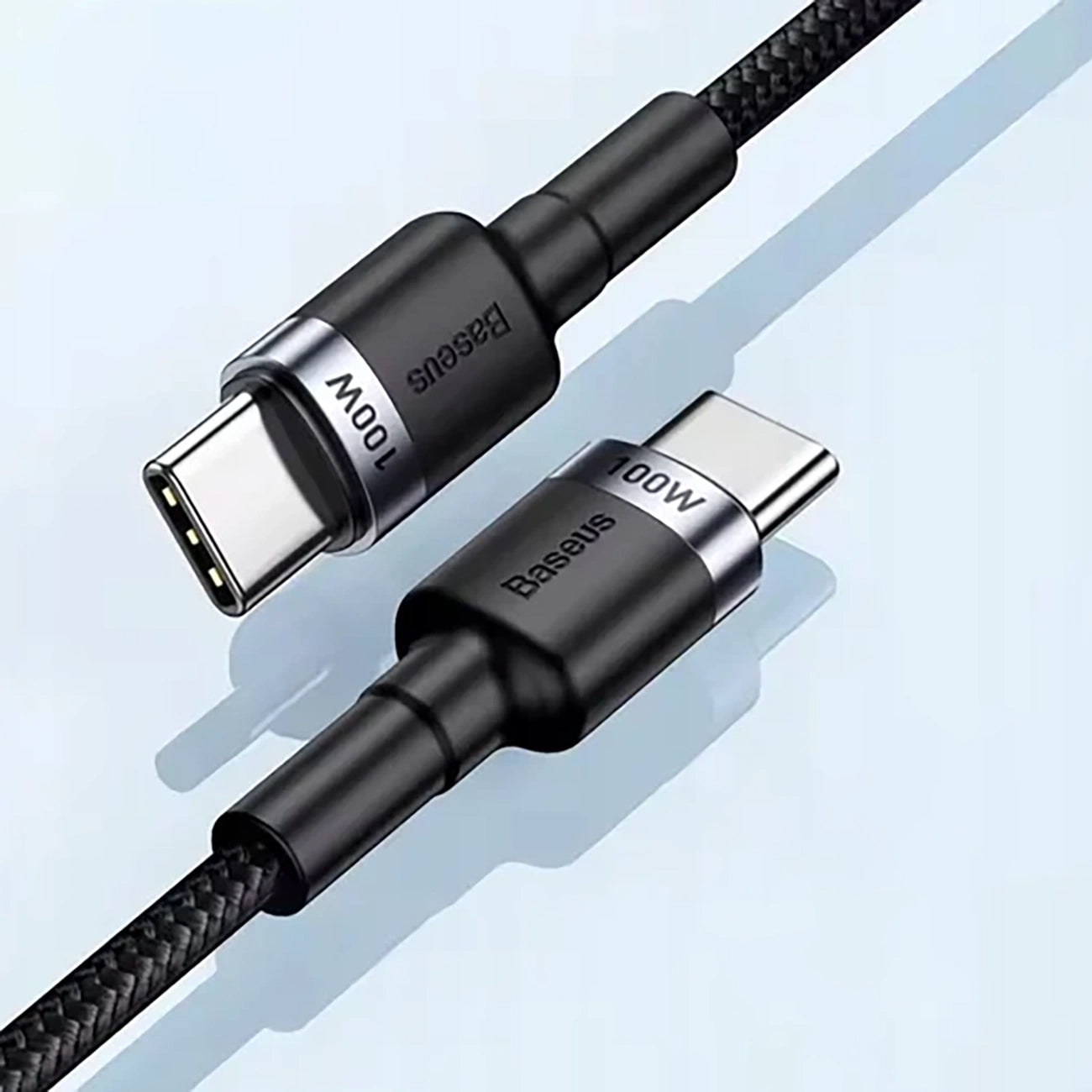 USB-C to USB-C Data and Charging Cable Baseus Cafule, 100W, 2m, Gray CATKLF-BLG1