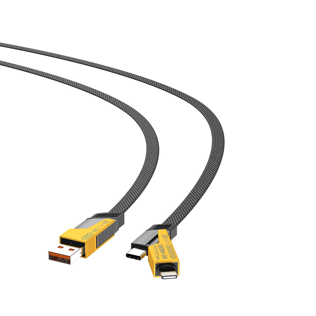 Daten- und Ladekabel USB-A / USB-C - Lightning / USB-C XO Design NB283, 60W, 1m, Grau