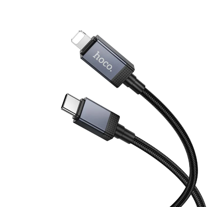 USB-C - Lightning Daten- und Ladekabel HOCO X118 Display, 27W, 1m, Schwarz
