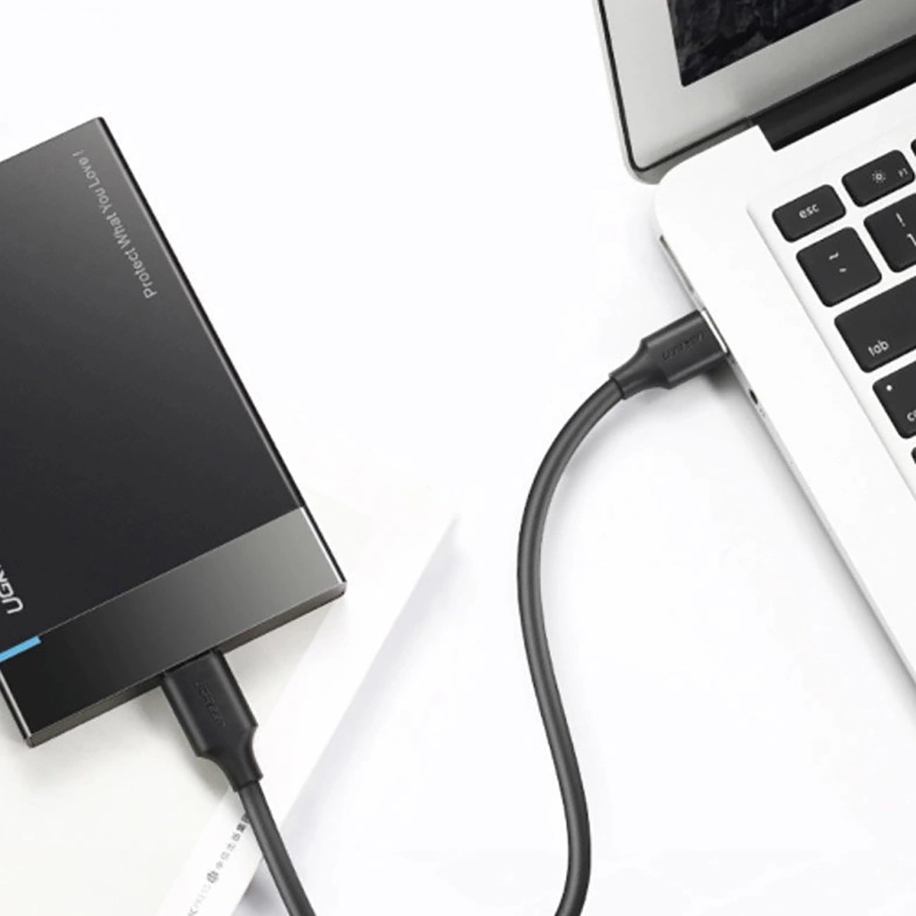 Daten- und Ladekabel USB-A - USB-C UGREEN US184, 18W, 0,5m, Schwarz