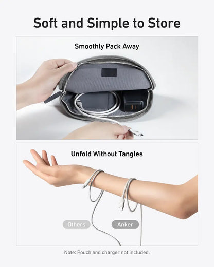 Daten- und Ladekabel USB-C - USB-C Anker, 240W, 0.9m, Weiß A82E2H21