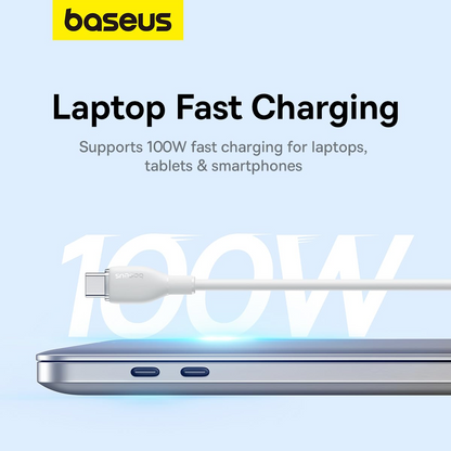 Daten- und Ladekabel USB-C - USB-C Baseus Pudding, 100W, 1.2m, Weiß P10355702221-00