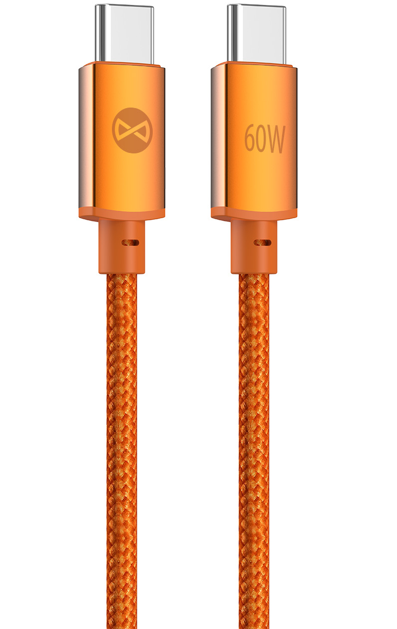 USB-C Daten- und Ladekabel - USB-C Forever Saffron, 60W, 1m, Orange