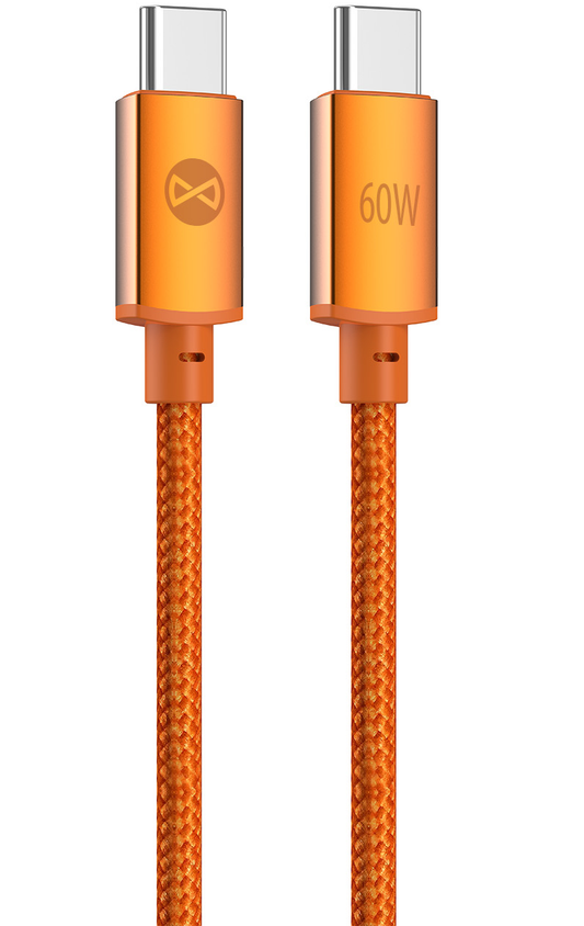 USB-C Daten- und Ladekabel - USB-C Forever Saffron, 60W, 1m, Orange