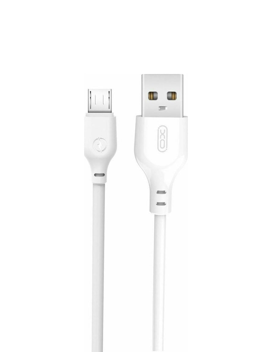 Daten- und Ladekabel USB-A - microUSB XO Design NB103, 18W, 2m, Weiß