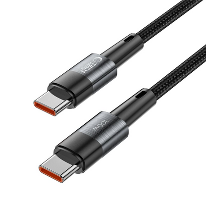 USB-C Data and Charging Cable - USB-C Tech-Protect Ultraboost, 100W, 0.25m, Gray