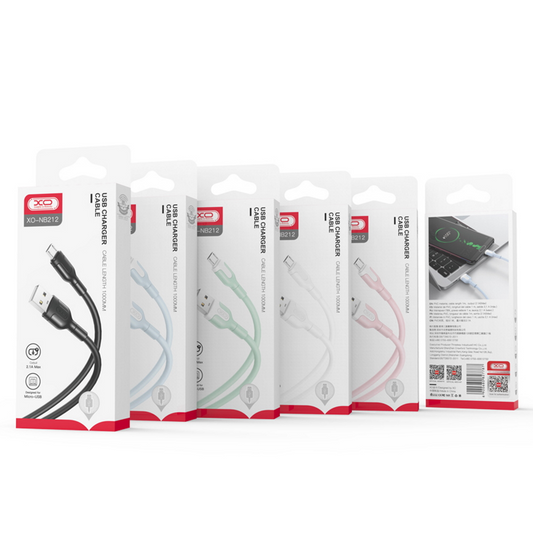 XO Design NB212 USB-A auf Lightning Kabel 18W 1m | Weiß | Silikon