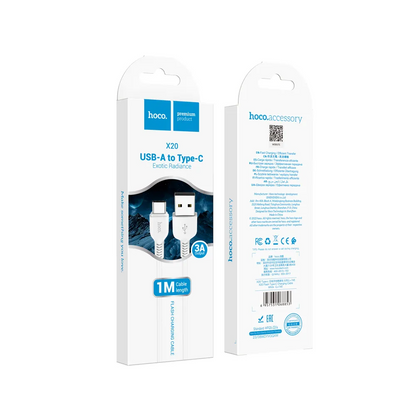 Daten- und Ladekabel USB-A - USB-C HOCO Flash X20, 18W, 1m, Weiß
