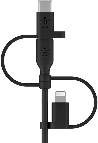 Daten- und Ladekabel USB-A - Lightning / microUSB / USB-C Belkin BoostCharge, 1m, Schwarz CAC001bt1MBK