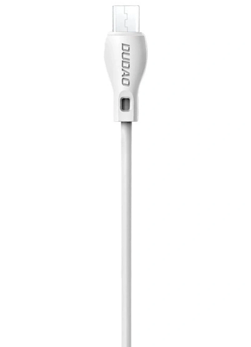 Daten- und Ladekabel USB-A - microUSB Dudao L4M, 18W, 1m, Weiß