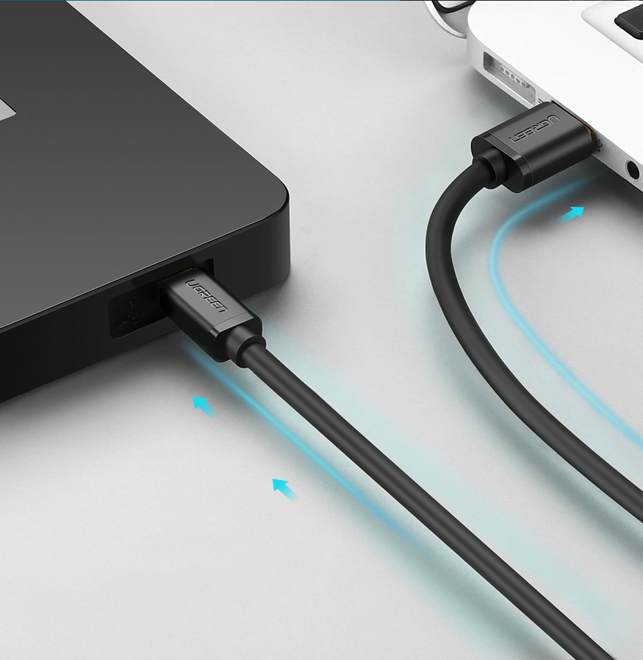 USB-A to miniUSB Data and Charging Cable UGREEN US132, 2m, Black