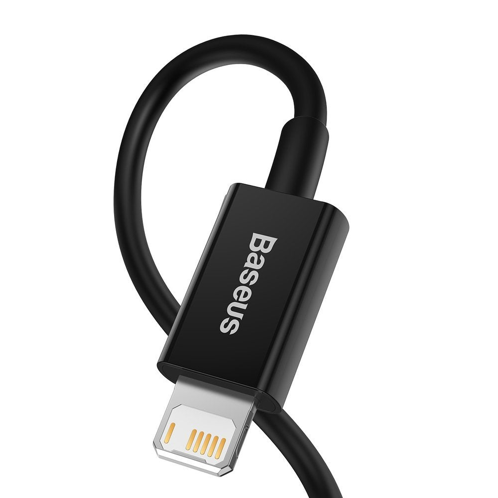 Daten- und Ladekabel USB-A – Lightning Baseus Superior Series, 20 W, 2 m, Schwarz CALYS-C01