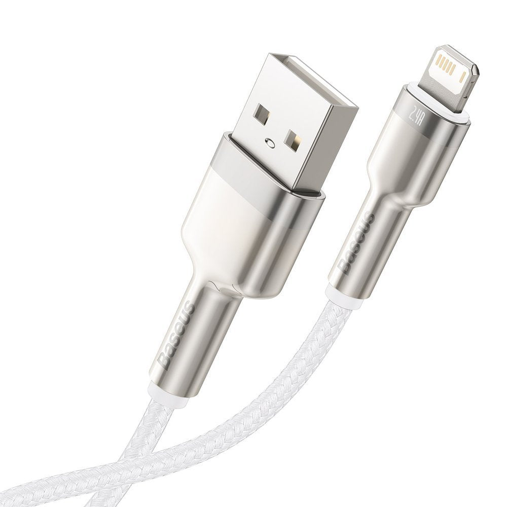 Daten- und Ladekabel USB-A – Lightning Baseus Coffee Metal Series, 18 W, 1 m, Weiß CALJK-A02