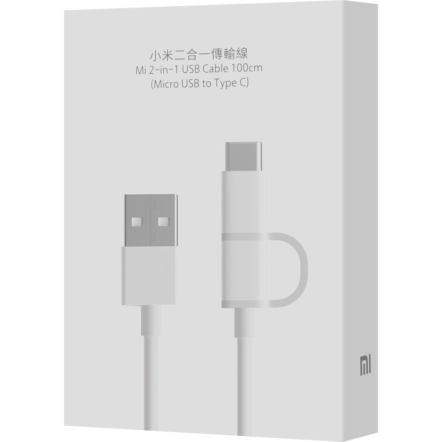 Daten- und Ladekabel USB-A - microUSB / USB-C Xiaomi, 18 W, 1 m, Weiß SJV4082TY