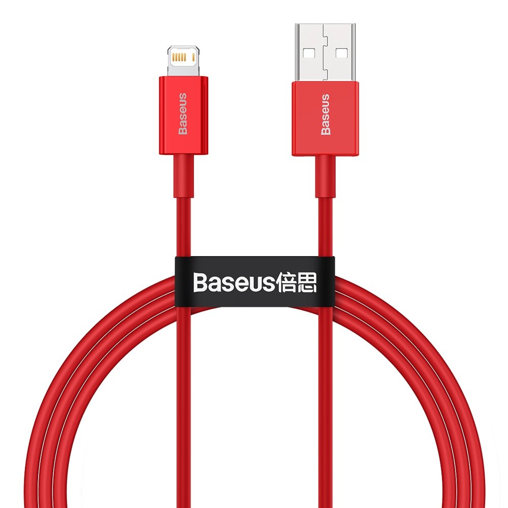 Daten- und Ladekabel USB-A – Lightning Baseus Superior Series, 20 W, 1 m, Rot CALYS-A09 