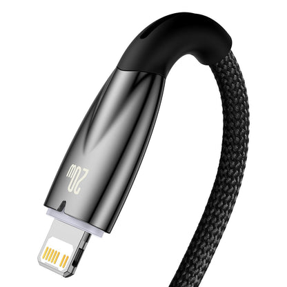 USB-C-Daten- und Ladekabel – Lightning Baseus Glimmer-Serie, 20 W, 2 m, Schwarz CADH000101 