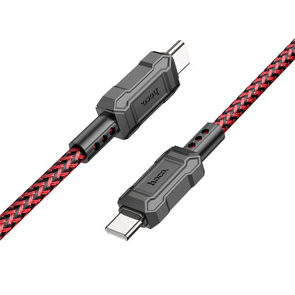 Daten- und Ladekabel USB-C - USB-C HOCO Leader X94, 60 W, 1 m, Rot