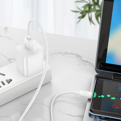 Daten- und Ladekabel USB-A - USB-C HOCO X96, 27W, 1m, Weiß