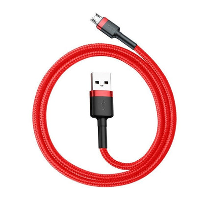 Daten- und Ladekabel USB-A – microUSB Baseus Cafule, 18 W, 1 m, Rot CAMKLF-B09