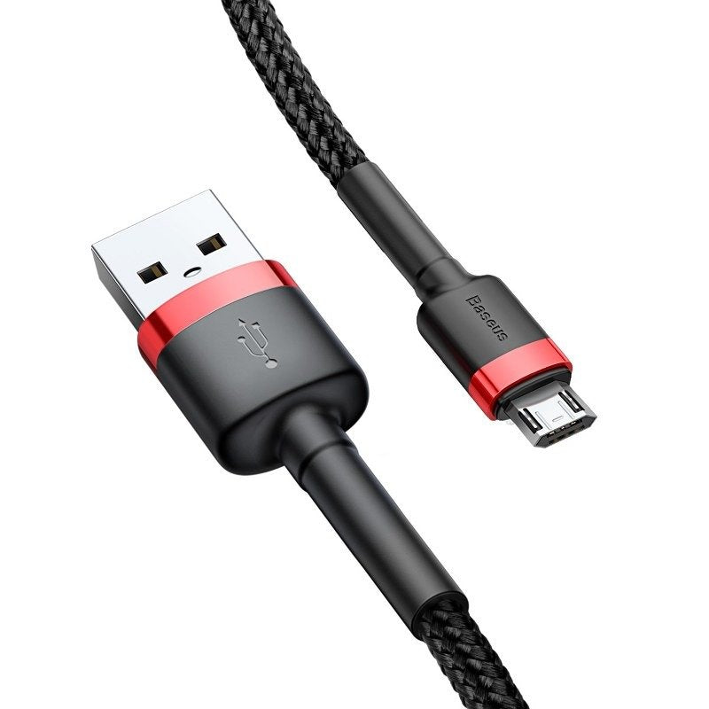 Daten- und Ladekabel USB-A – microUSB Baseus Cafule, 18 W, 3 m, Rot CAMKLF-H91