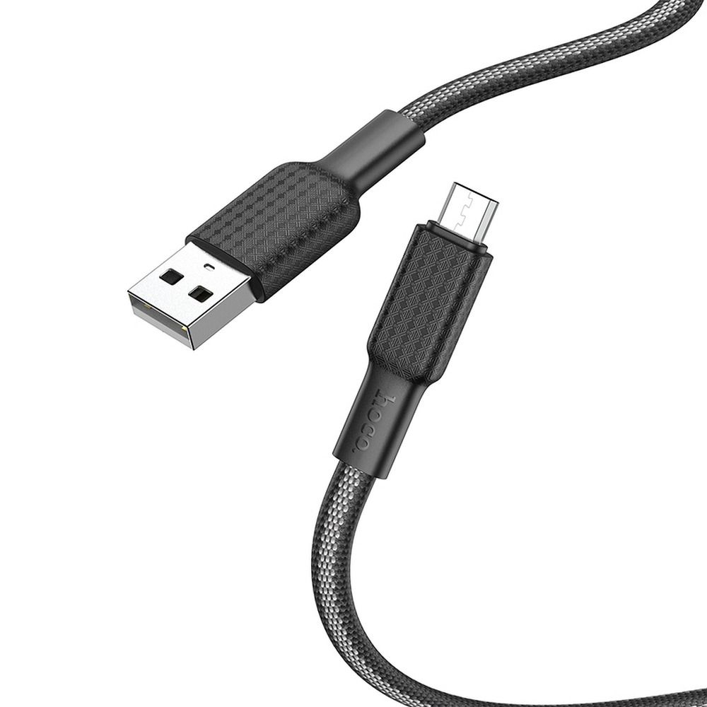 Daten- und Ladekabel USB-A – microUSB HOCO X69, 18 W, 1 m, Schwarz