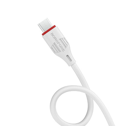 Data and Charging Cable USB-A - microUSB Borofone Enjoy BX17, 18W, 1m, White