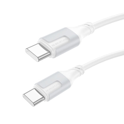 Daten- und Ladekabel USB-C – USB-C Borofone BX101 Creator, 60 W, 1 m, Weiß