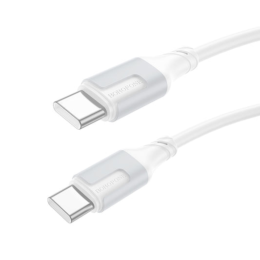 Daten- und Ladekabel USB-C – USB-C Borofone BX101 Creator, 60 W, 1 m, Weiß