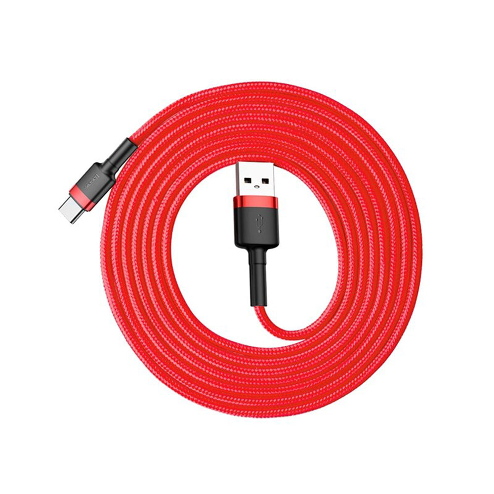 Daten- und Ladekabel USB-A - USB-C Baseus Coffee, 18 W, 2 m, Rot CATKLF-C09