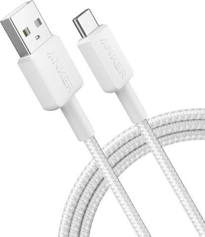 Daten- und Ladekabel USB-A - USB-C Anker 322, 18 W, 0,9 m, Weiß A81H5G21