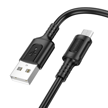 Daten- und Ladekabel USB-A – microUSB Borofone BX111 Feliz, 18 W, 1 m, Schwarz