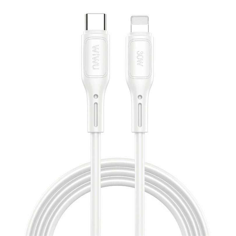 USB-C - Lightning Data and Charging Cable WiWu Wi-C043E Starlink, 30W, 1m, White