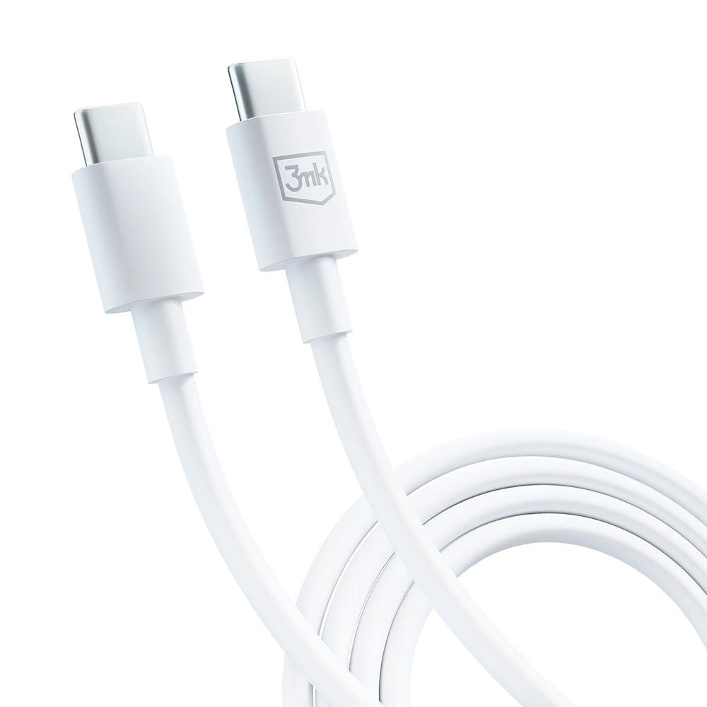 Daten- und Ladekabel USB-C - USB-C 3MK Hyper, 100 W, 1,2 m, Weiß