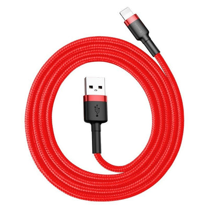 USB-A - Lightning Lade- und Datenkabel Baseus Cafule, 18W, 1m, Rot CALKLF-B09
