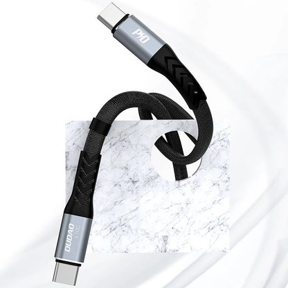 Daten- und Ladekabel USB-C - USB-C Dudao L10C, 100W, 0.23m, Schwarz