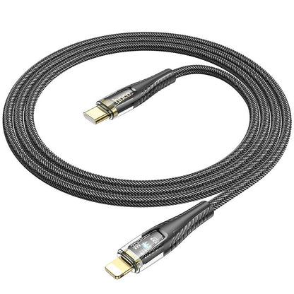 USB-C - Lightning Daten- und Ladekabel HOCO U121, 27W, 1.2m, Schwarz