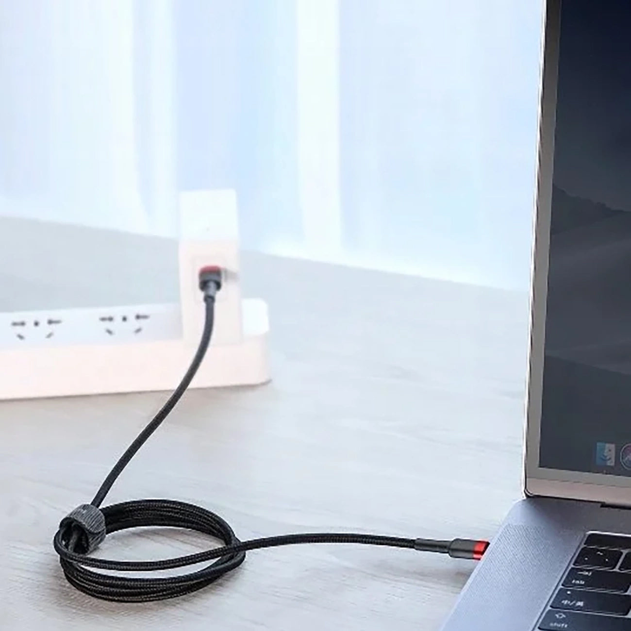 USB-C to USB-C Data and Charging Cable Baseus Cafule, 100W, 2m, Gray CATKLF-BLG1