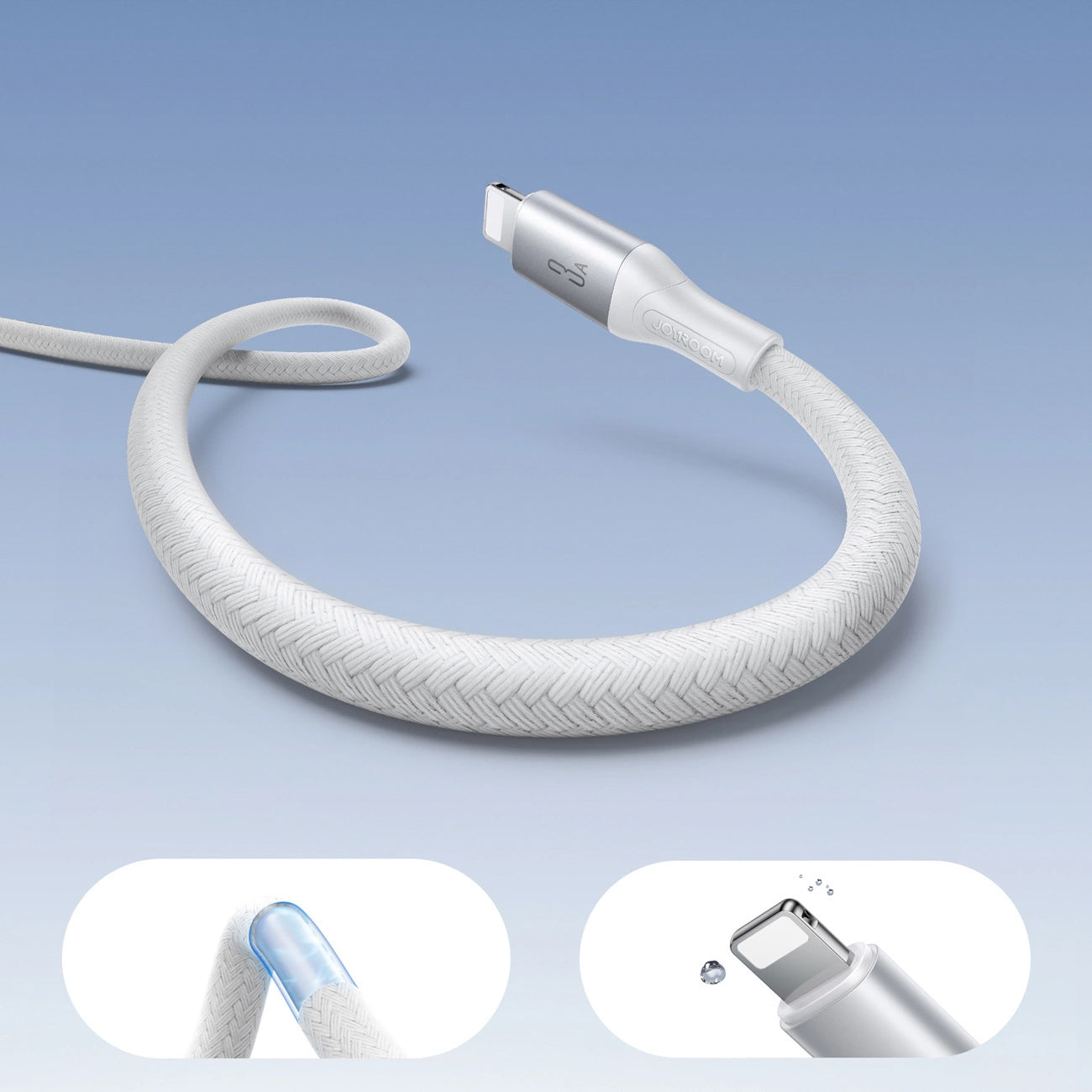 USB-A - Lightning Daten- und Ladekabel Joyroom S-A28 Flash, 18W, 2m, Weiß
