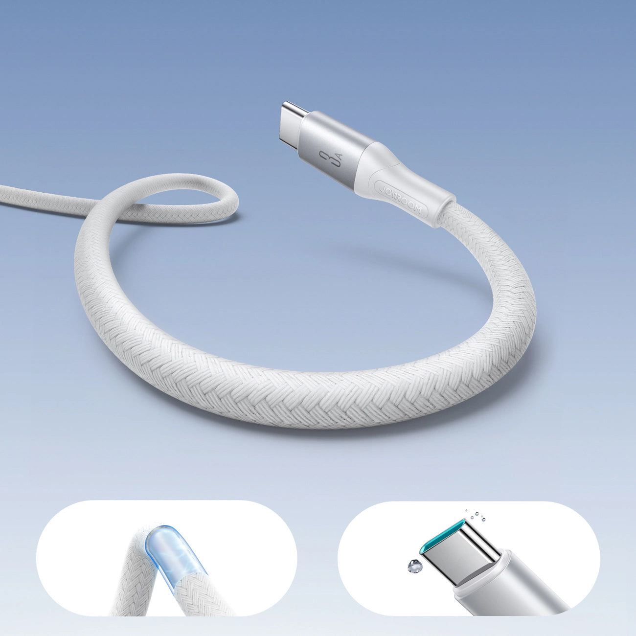 Daten- und Ladekabel USB-A - USB-C Joyroom S-A28 Flash, 30W, 2m, Weiß