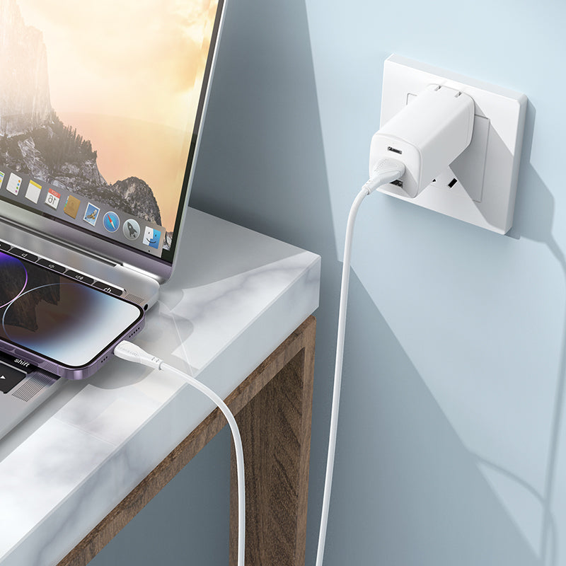 Daten- und Ladekabel USB-A - Lightning Borofone BX121 Energy, 18W, 1m, Weiß