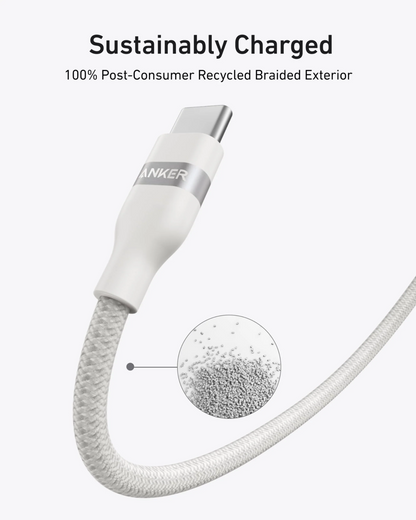 USB-C Data and Charging Cable - USB-C Anker, 240W, 1.8m, White A82E2H22