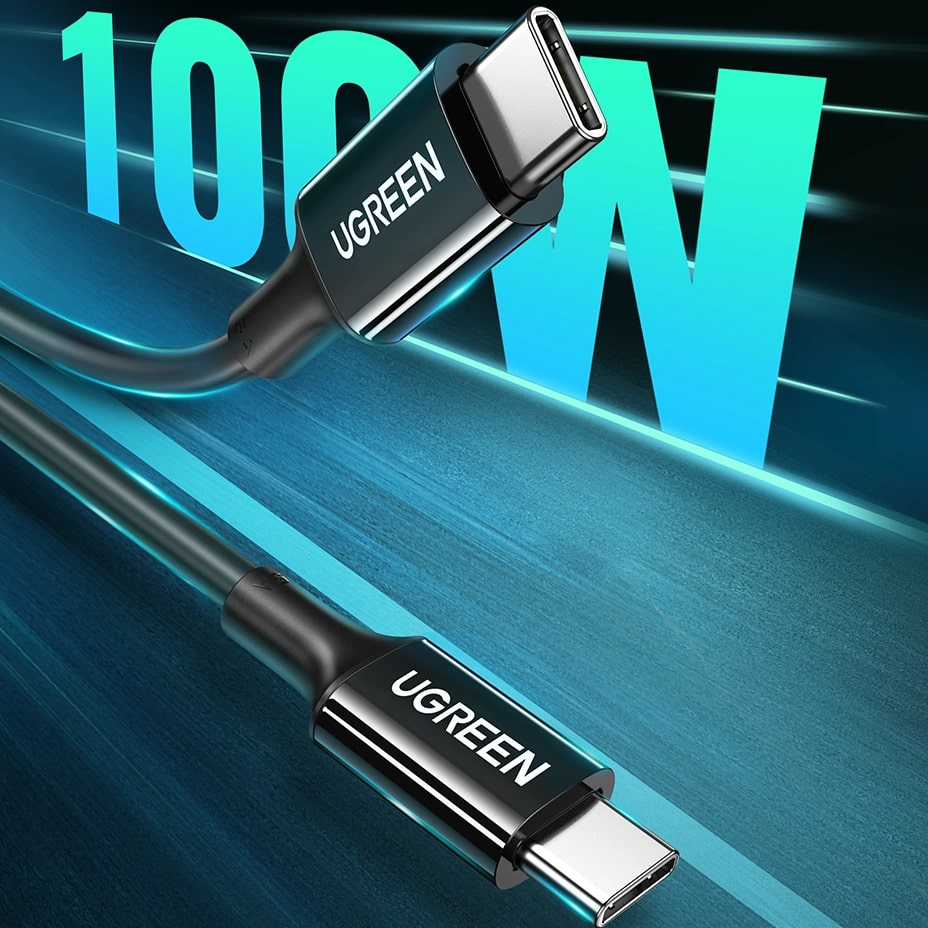 Daten- und Ladekabel USB-C - USB-C UGREEN US300, 100W, 2m, Schwarz