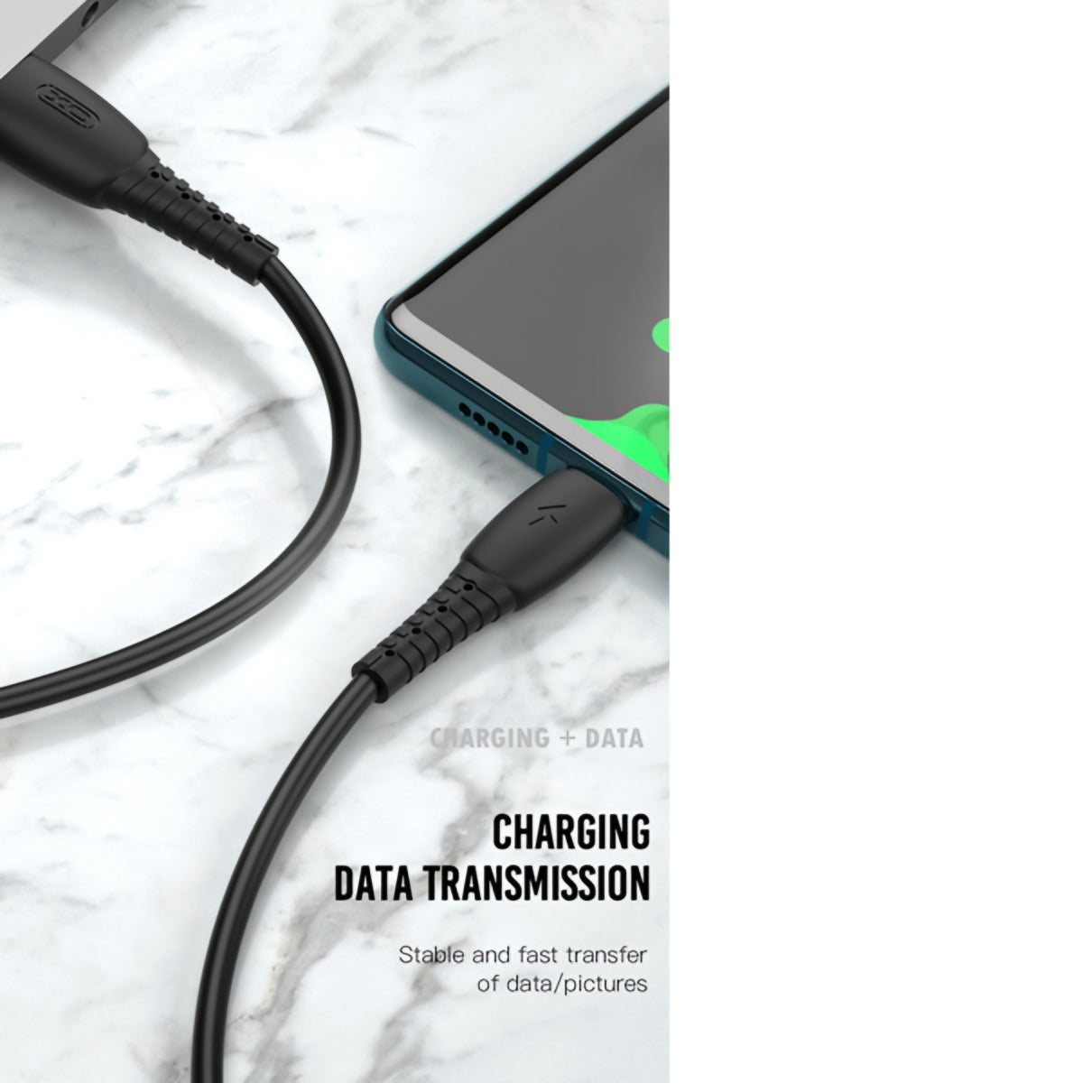 Daten- und Ladekabel USB-A - Lightning XO Design NB-P163, 18W, 1m, Schwarz