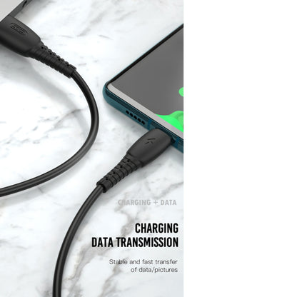 Daten- und Ladekabel USB-A - Lightning XO Design NB-P163, 18W, 1m, Schwarz