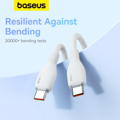 Daten- und Ladekabel USB-C - USB-C Baseus Pudding, 100W, 1.2m, Weiß P10355702221-00